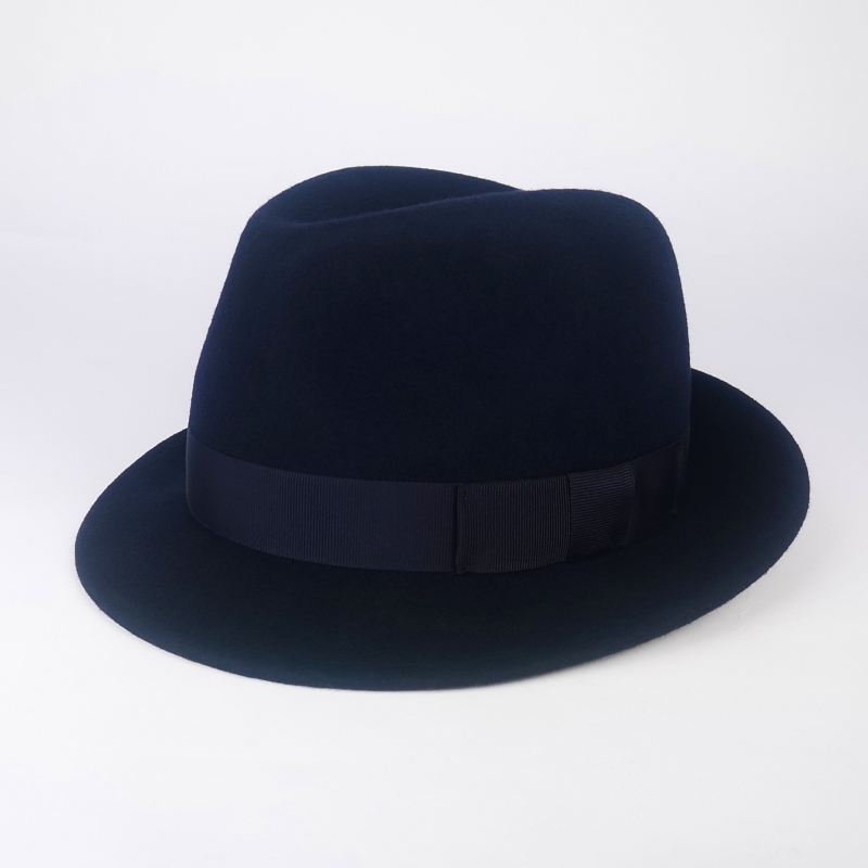 Navy blue cheap trilby hat