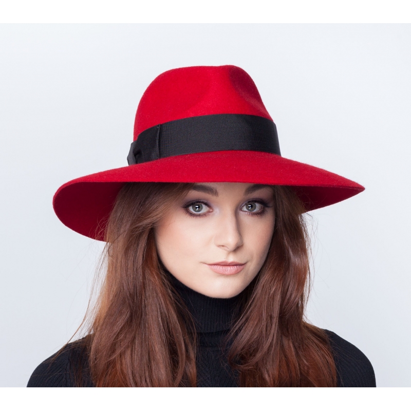 red felt hat womens